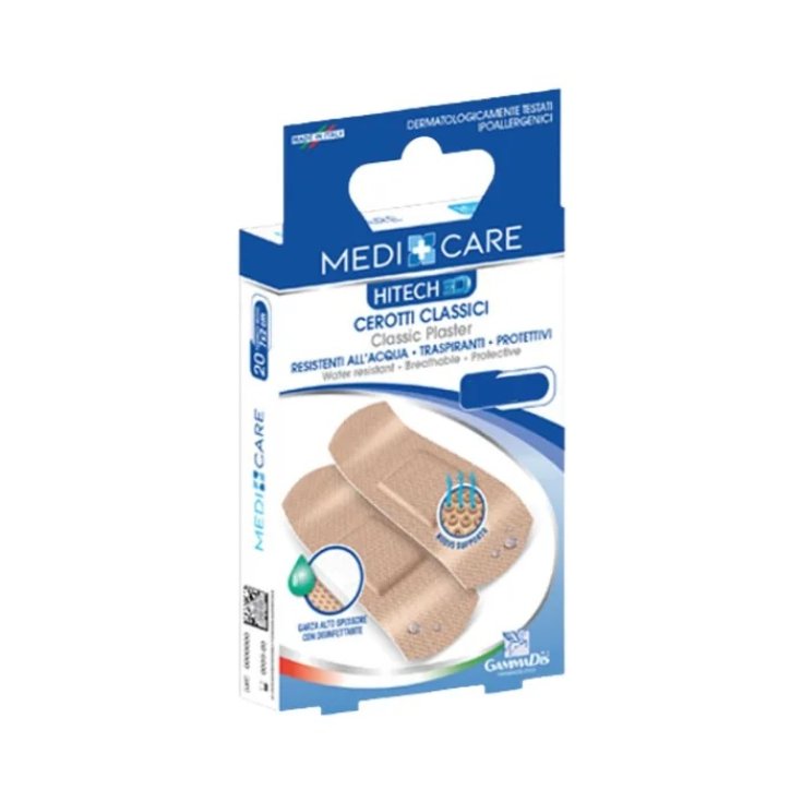 Cerotti Classici 3D 2x7cm Medi+Care 20 Pezzi