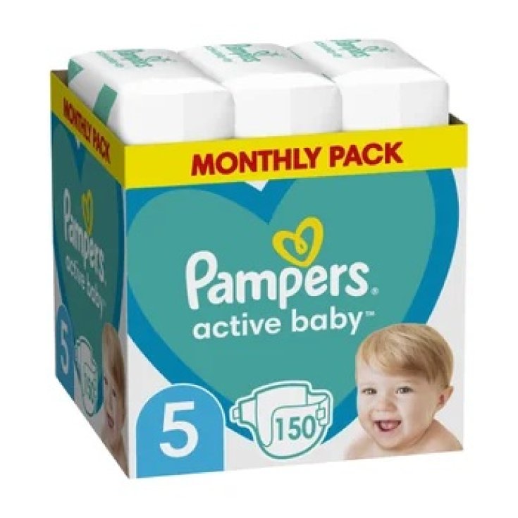 PAMPERS ACT BABY NAPPIES 5X150