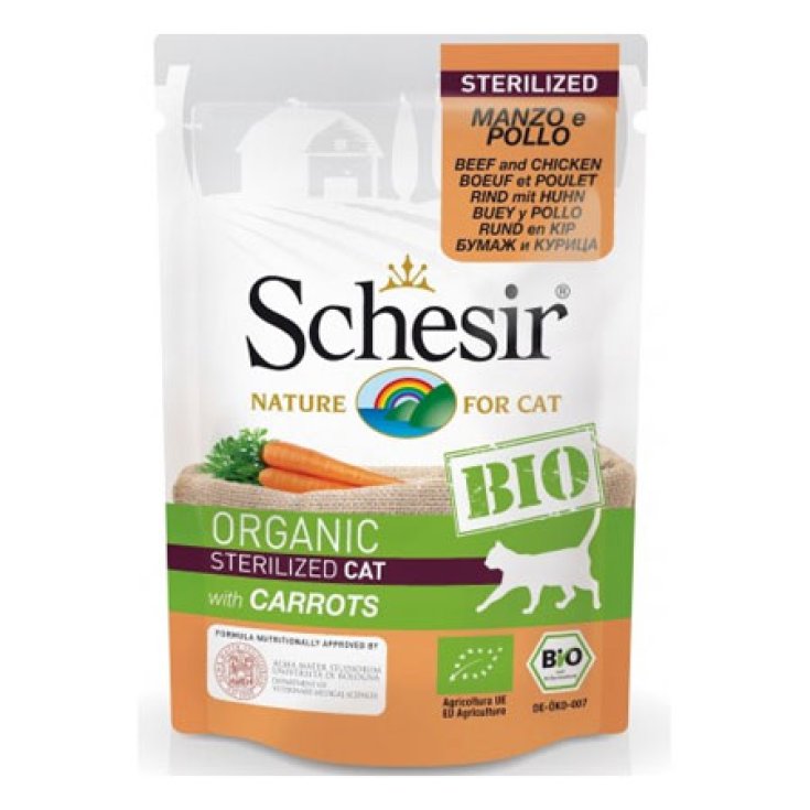 SCHESIR CHAT BOEUF BIO 85GR