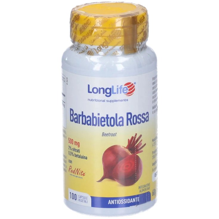 LongLife Barbabietola Rossa 500 mg 100 Capsule Vegetali