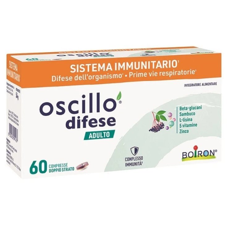 Boiron Oscillo Difese Adulto, Integratore Alimentare per Difesa Immunitaria, 60 Compresse