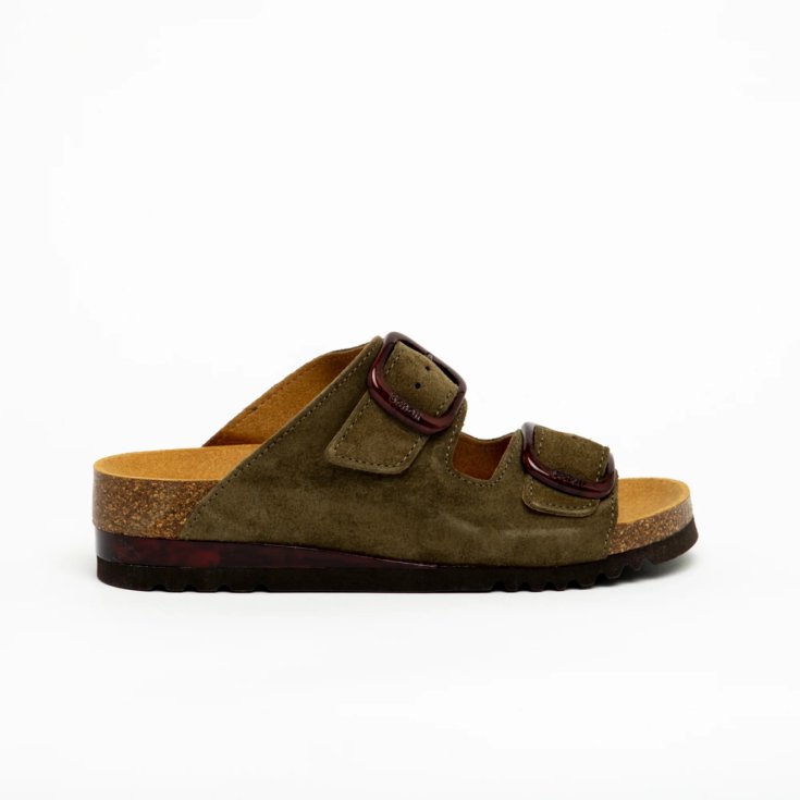 Scholl Ilary 2 Straps Suede W Oliva35 Sandali Donna