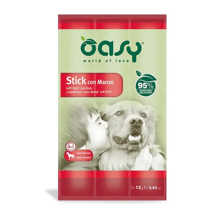 OASY SNACK BÂTON POUR CHIEN MANZ3X12G