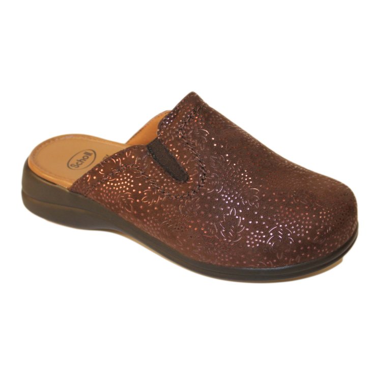 Scholl's New Toffee Leather Ciabatte Donna Marrone 41