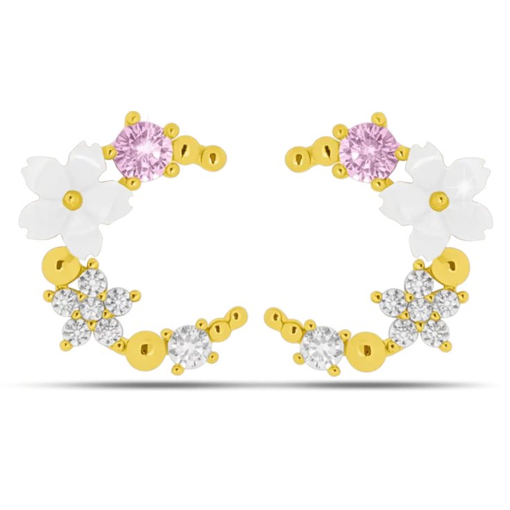 Medical Jewels MJ Post 462 Orecchino Luna Flo