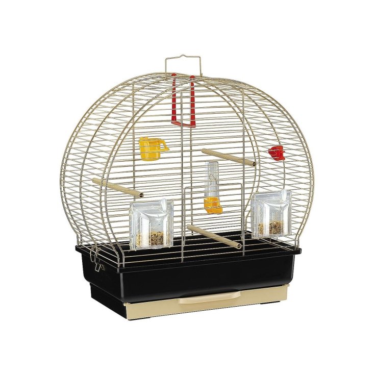 CAGE LUNA 2 EN LAITON ANTIQUE