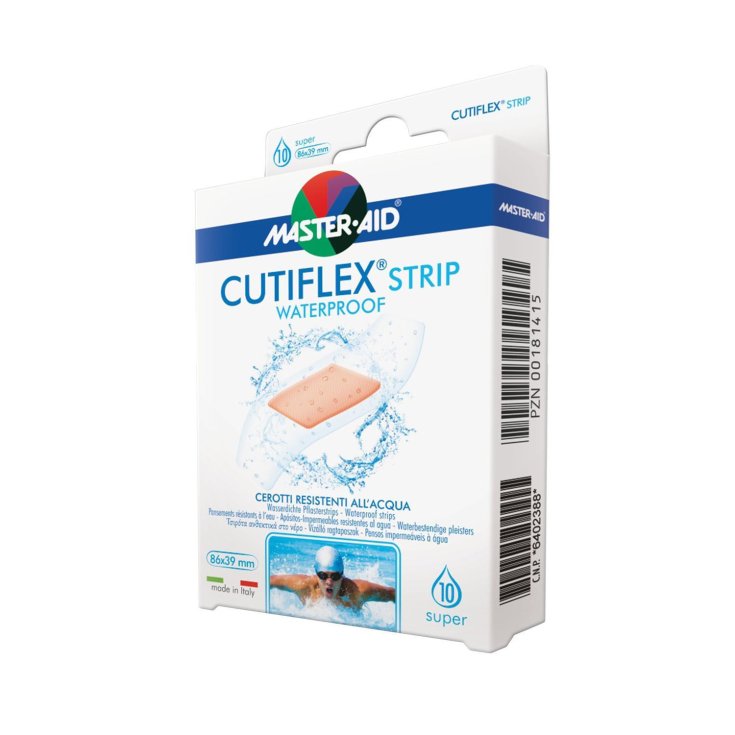 Master-Aid® Cutiflex® Strip Pansement Imperméable Résistant à l'Eau Grand Format 78x26mm 10 Pièces