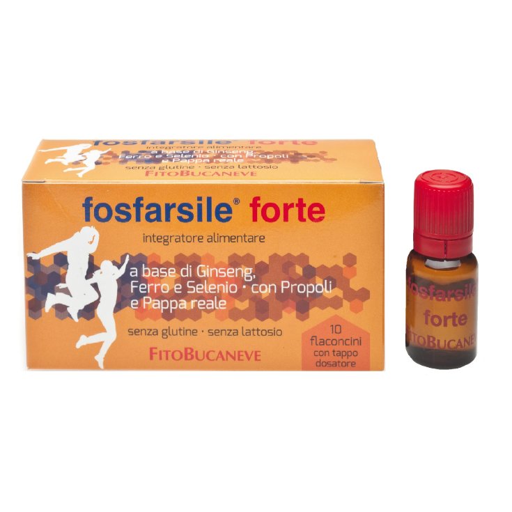 Fitobucaneve Fosfarsil Forte Ginseng Complément Alimentaire Sans Gluten 10 Ampoules