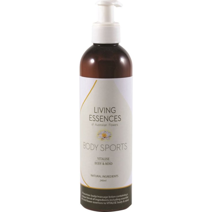 Living Essences Of Australian Flowers Body Sports Lotion vitalisante pour le corps et l'esprit 250 ml