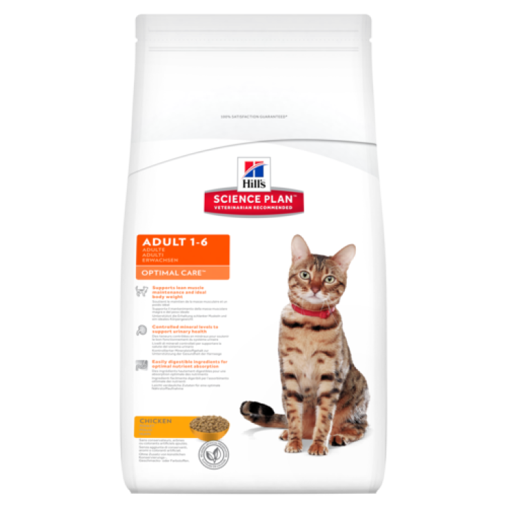 Hill's Science Plan Feline Adult Optimal Care au Poulet 10kg