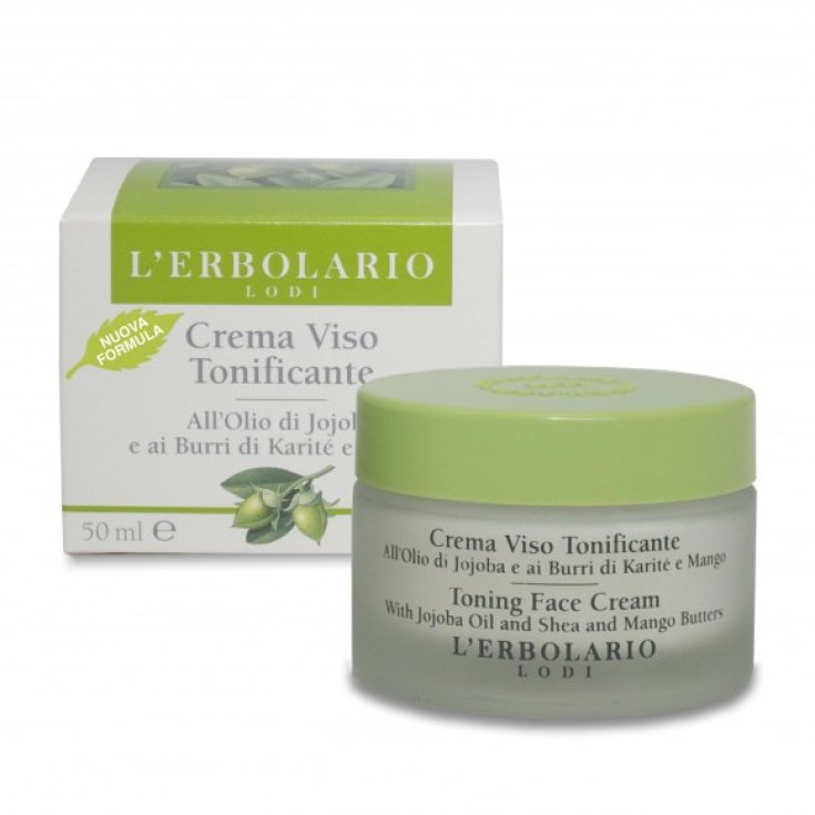 L'Erbolario Crème Visage Tonifiante à l'Huile de Jojoba et au Beurre de Karité et de Mangue 50 ml