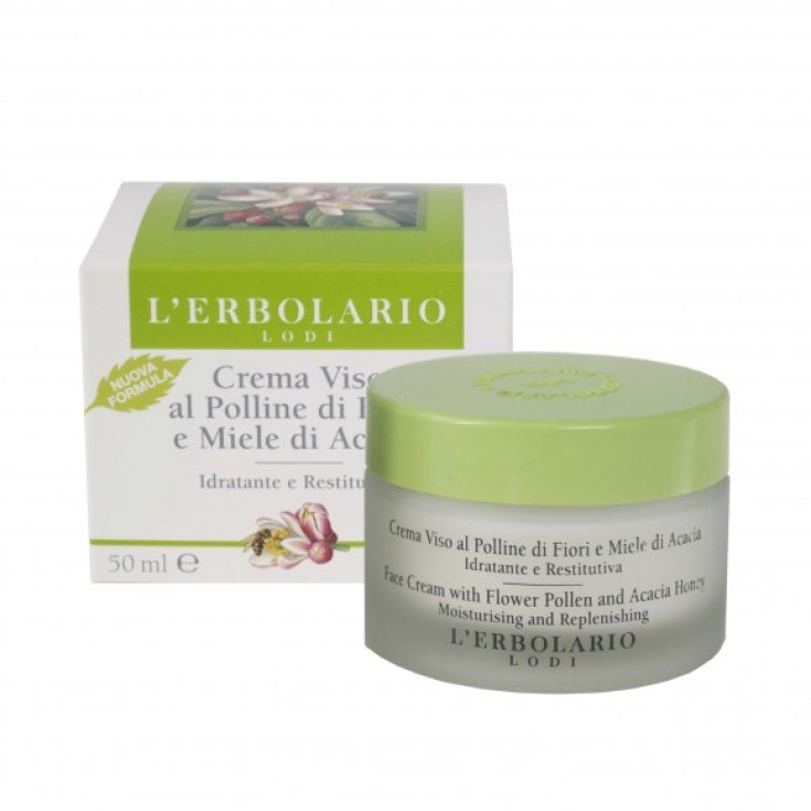 L'Erbolario Crème Visage au Pollen de Fleurs et au Miel d'Acacia Hydratante et Réparatrice 50 ml