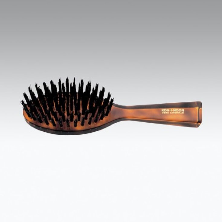 Koh-I-Noor Petite Tortue Brosse Ovale En Poils De Sanglier Noir COD 203