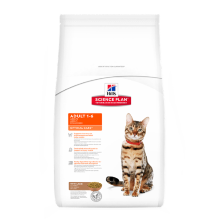 Hill's Science Plan Feline Adult Optimal Care avec Agneau 10kg