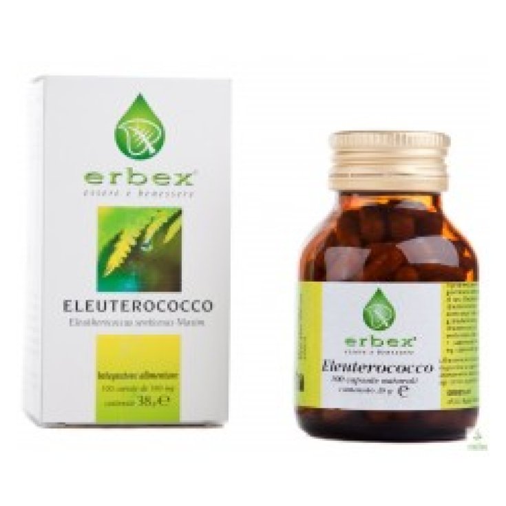 Erbex Eleuterococco Complément Alimentaire 100 Gélules De 380mg