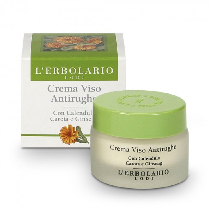 L'Erbolario Crème Visage Anti-Rides au Calendula, Carotte et Ginseng 30 ml