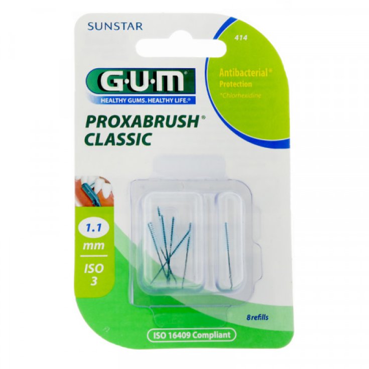 Gum Proxabrush 414 Protection antibactérienne 8 pièces