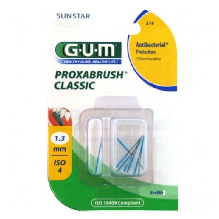 Gum Proxabrush 514 Protection antibactérienne 8 pièces