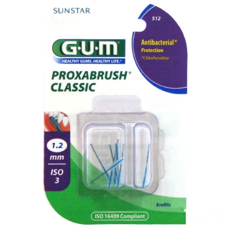 Gum Proxabrush 512 Protection Antibactérienne 8 Pièces