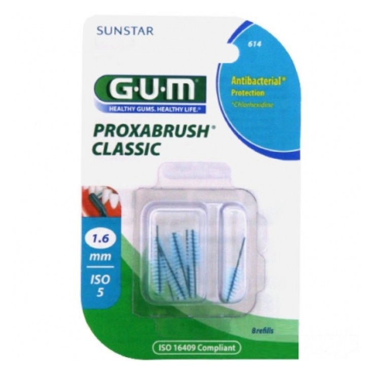 Gum Proxabrush 614 Protection antibactérienne 8 pièces