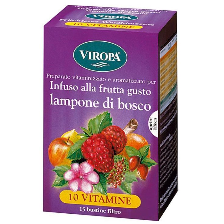 Viropa-10 Vitamins Vitamintee Framboise Sauvage Infusée De Vitamines 15 Sachets