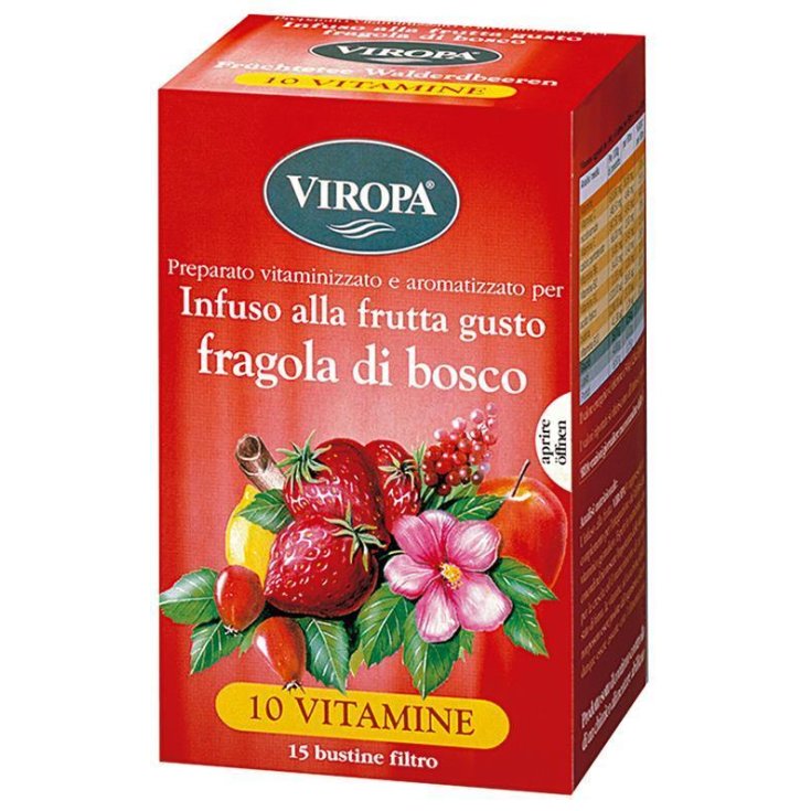 Viropa-10 Vitamins Vitamintee Fraise des bois infusée de vitamines 15 sachets