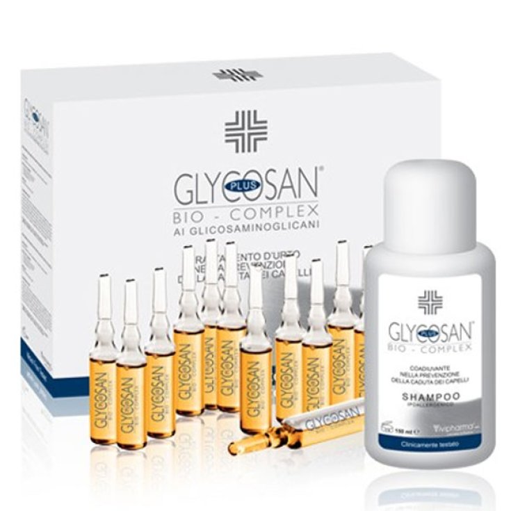 Glycosan Plus Shampooing Bio-Complexe 150 ml + 12 Ampoules Anti-Chute 7 ml