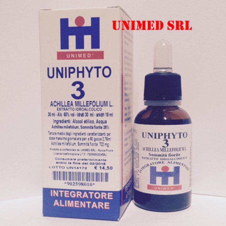 Unimed Uniphyto 3 Achillea Millefolium L. Extrait Hydroalcoolique 30 ml