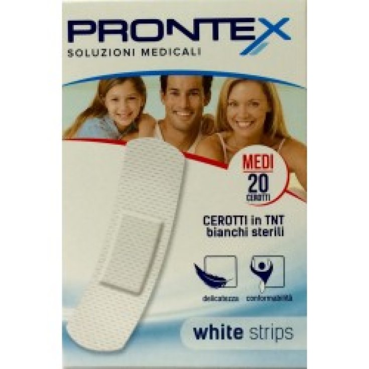 Safety Prontex Bandes Blanches Patchs Blancs 20 Patchs Moyens