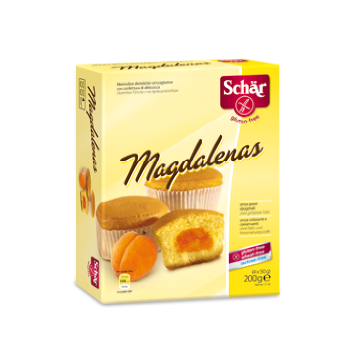 Schar Magdalenas Snacks Avec Confiture D'abricot Sans Gluten 200g (4x50g)
