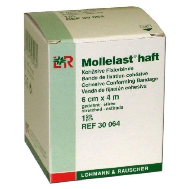 Lohmann & Rauscher Mollelast Haft Bandage Cohésif Et Fixation Couleur De La Peau 6cmx400cm 1 Pièce