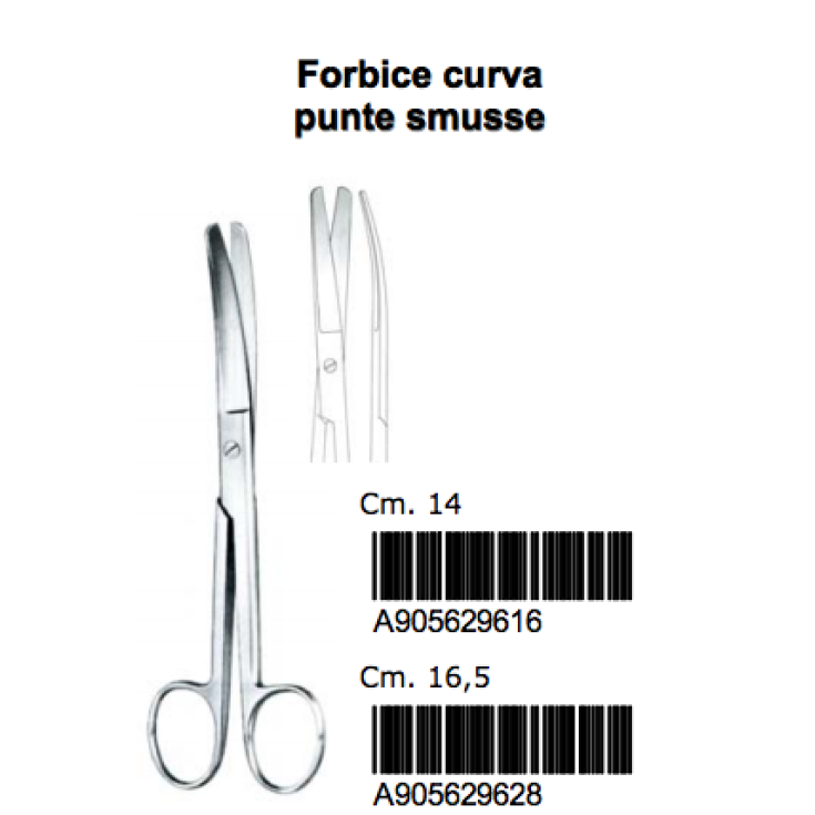 Farmacare Curved Scissor Blunt Tips Cm. 16,5 1 pièce