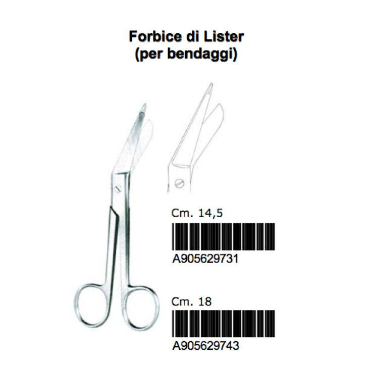 Pharmacare Lister Ciseaux Cm. 14,5 1 pièce