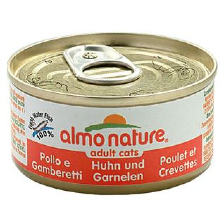 Almo Nature Nourriture Pour Chat Goût Poulet Et Crevettes 70g