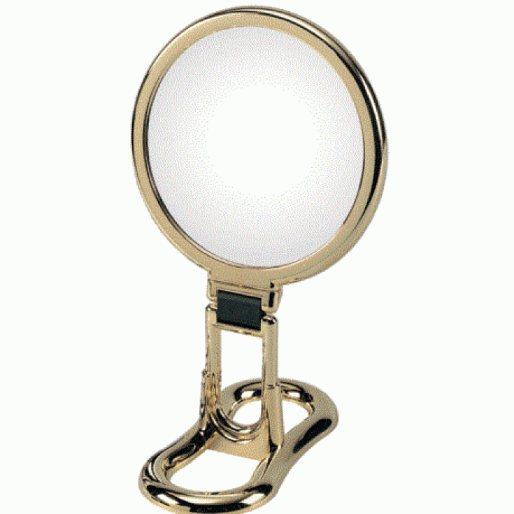 Koh-I-Noor Miroir Doré Double Face Grossissement 18m x3 Poignée Pliante et Support de Table