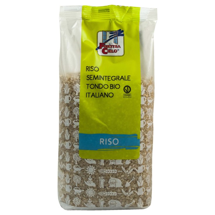 La Finestra Sul Cielo Produit De Riz Bio Rond Semi-Complet Pour Nourriture 1kg