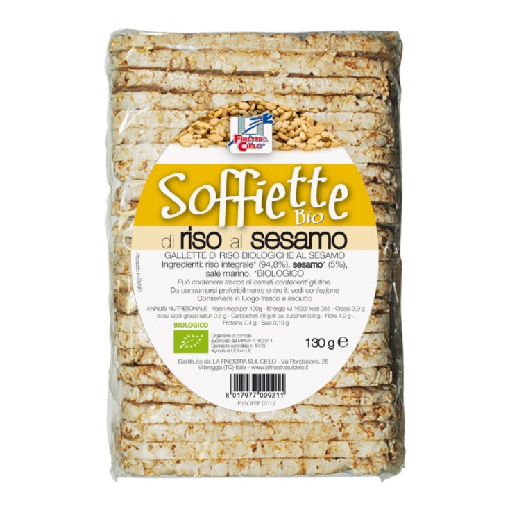 La Finestra Sul Cielo Soufflet de riz au sésame bio sans gluten 130g