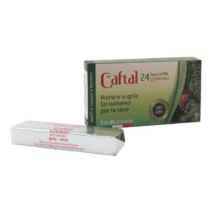 FitoBucaneve Caftal Gorge Voix Bonbons Balsamiques 24 Comprimés 60g