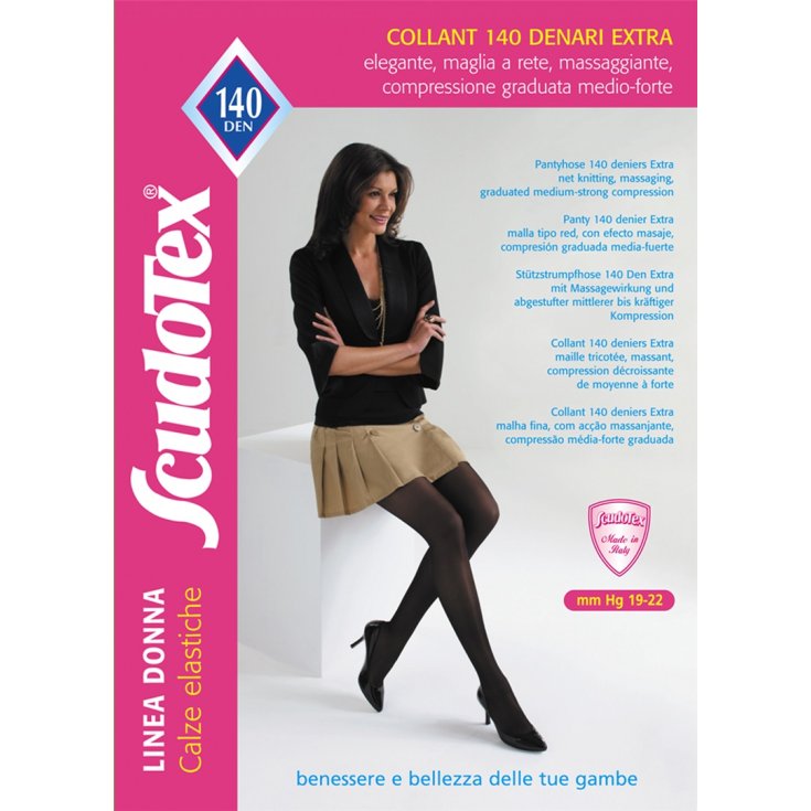 Scudotex Collant 140 Bas Extra Élastiques à Compression Graduée Couleur Vison Taille 3