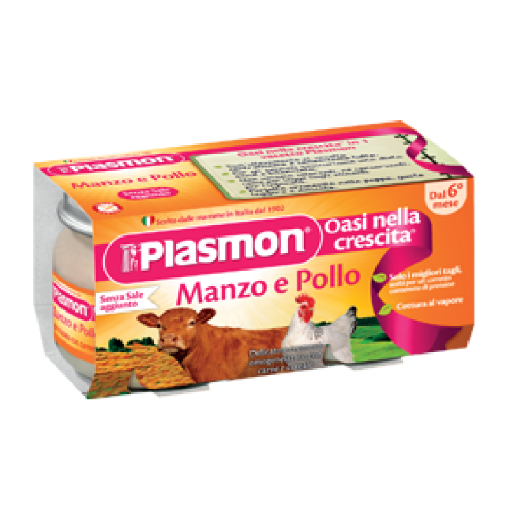 Plasmon Viande Homogénéisée Boeuf Et Poulet 2x80g