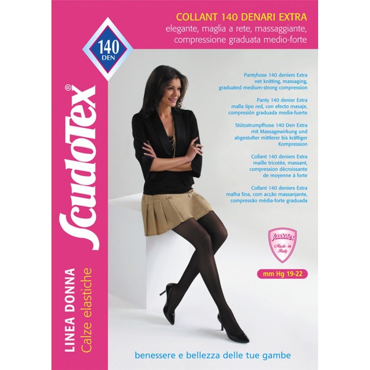 Scudotex Collant 140 Den Extra Color Noir Taille 2 1 Pièce