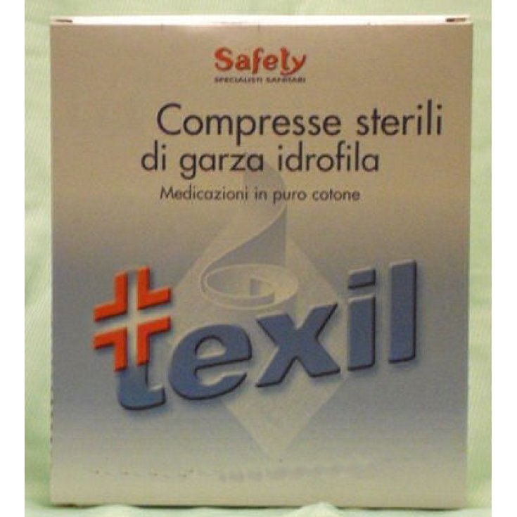 Safety Texil Gaze Stérile 10x10cm 25 Comprimés de Gaze Hydrophile Stérile