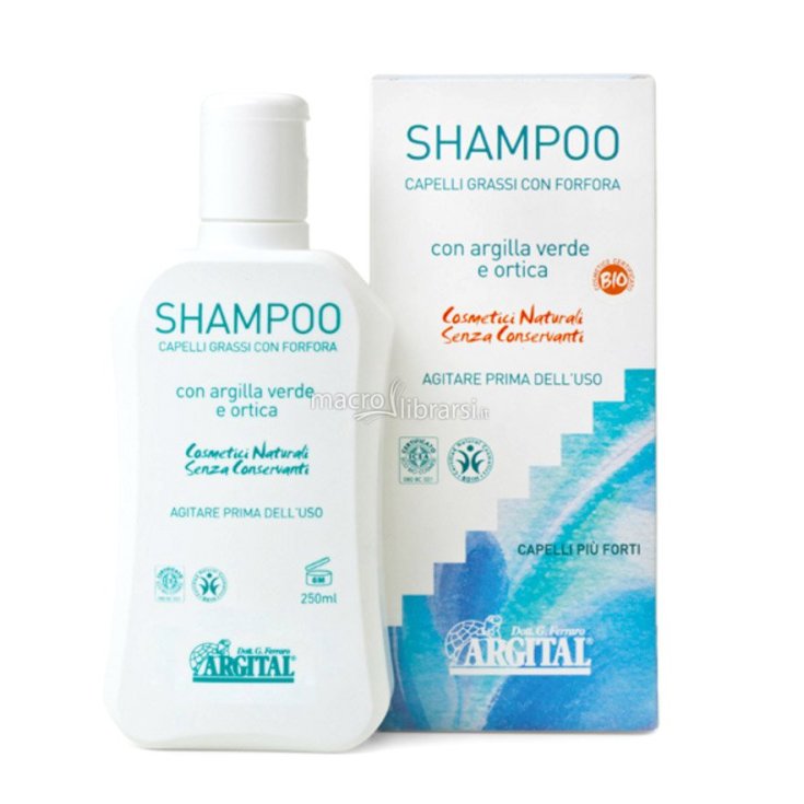 Argital Shampooing à l'Argile Verte et à l'Ortie pour Cheveux Gras avec Pellicules 250 ml