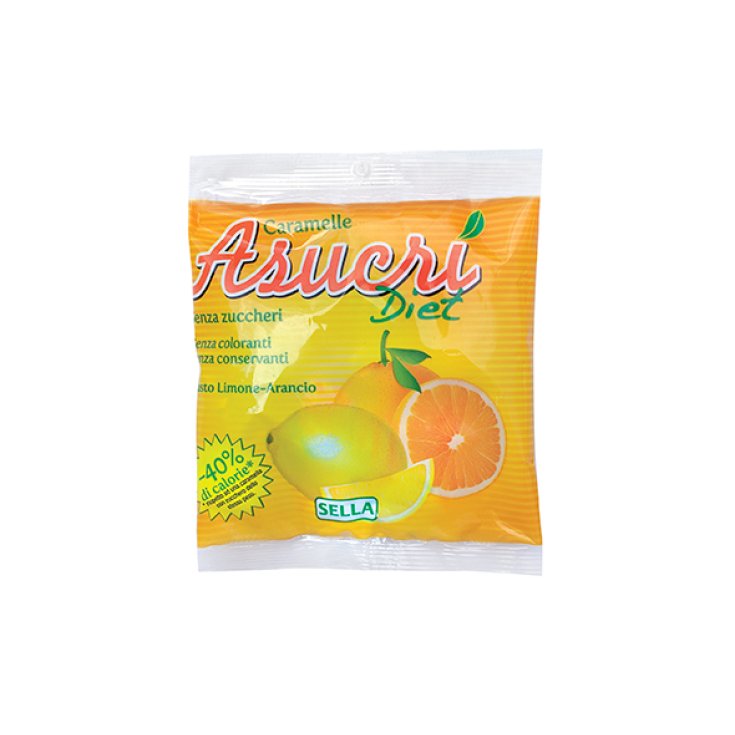 Sella Asucrì-Diet Bonbons Sans Sucre Saveur Orange Citron 40g