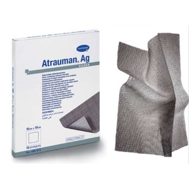Atrauman AG Pansement avec Argent 10x10cm 10 Pansements