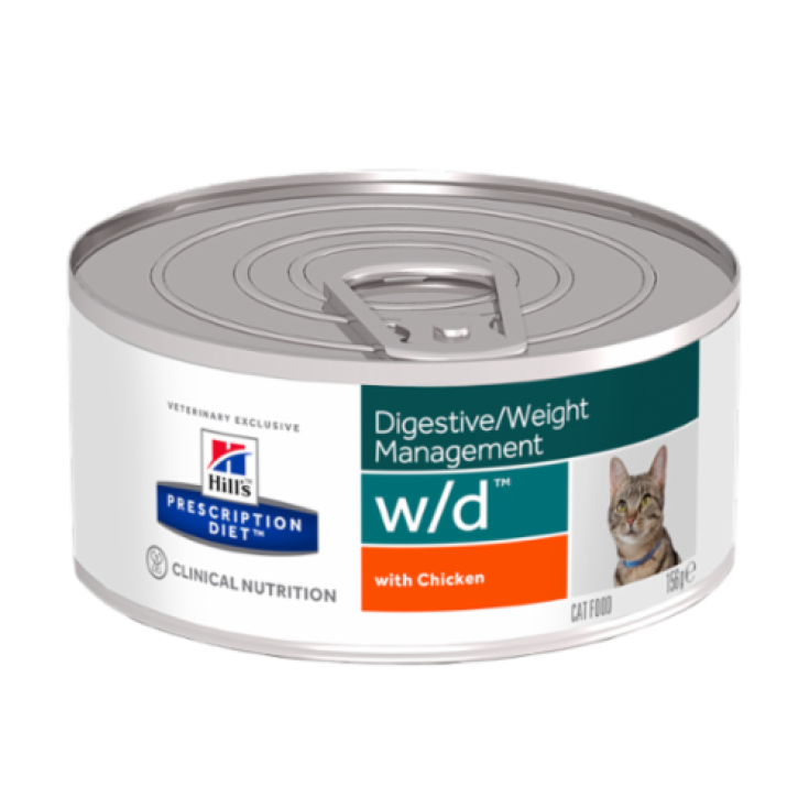 Hill's Prescription Diet Feline w/d Digestive Weight Management Goût de Poulet 156g