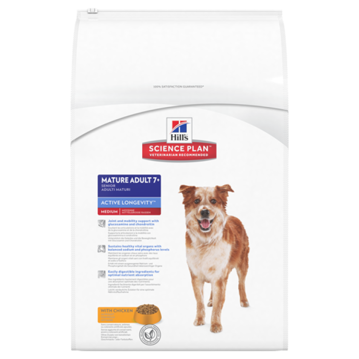 Hill's Science Plan Canine Mature Adult 7+ Active Longevity Medium Size avec Poulet 1kg