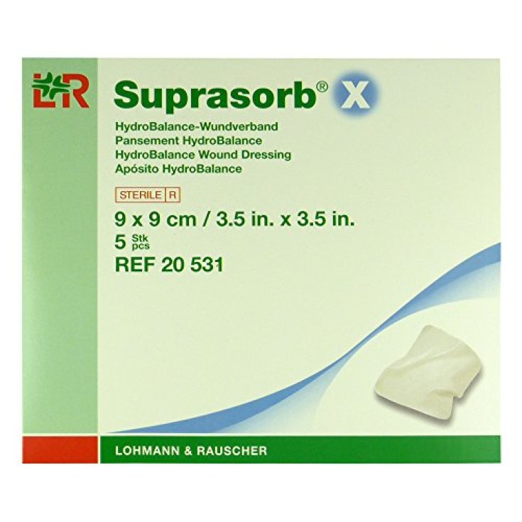 L&R Suprasorb X Pansement 9x9cm 5 Pièces