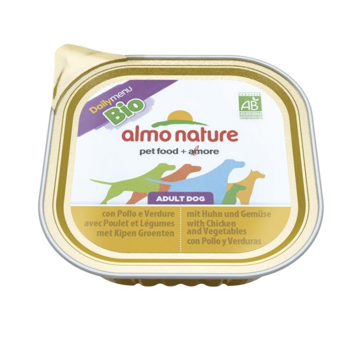 Almo Nature Daily Menu Bio Chien Poulet Et Légumes Bio 100g