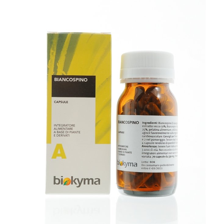 Biokyma Extrait d'Aubépine + Poudre Complément Alimentaire Flacon de 120 Gélules